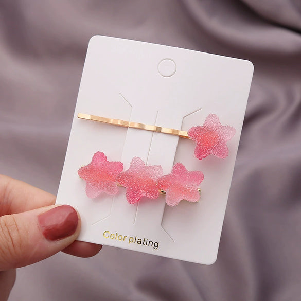 Wholesale Handmade Women's Cute Heartshaped Star Hairpin Soft Clay Duck Clip