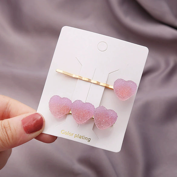 Wholesale Handmade Women's Cute Heartshaped Star Hairpin Soft Clay Duck Clip