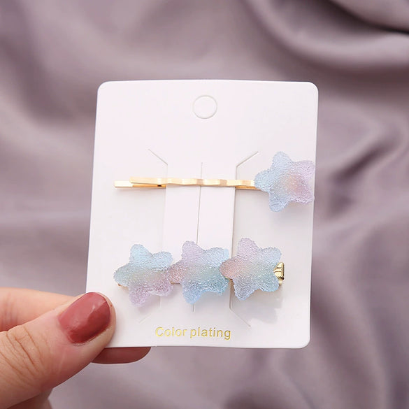 Wholesale Handmade Women's Cute Heartshaped Star Hairpin Soft Clay Duck Clip