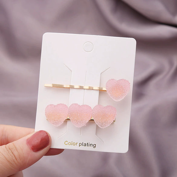 Wholesale Handmade Women's Cute Heartshaped Star Hairpin Soft Clay Duck Clip