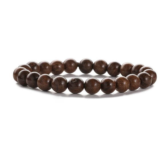 Wholesale Handmade Wood Beads Bracelet With Geometric Pattern