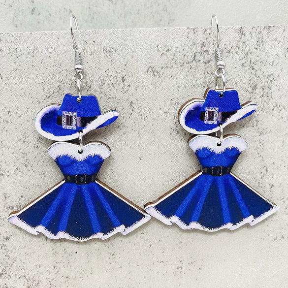 Wholesale Handmade Wooden Earrings With Cartoon Characters Geometric Animal Zodiac Patterns