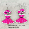Wholesale Handmade Wooden Earrings With Cartoon Characters Geometric Animal Zodiac Patterns