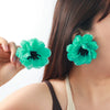 Wholesale Handmade Zinc Alloy Flower Earrings Light Luxury Style Hand Knitted