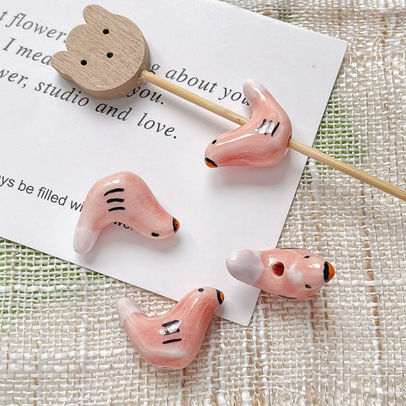 Wholesale Handpainted Ceramic Pigeon Beaded Jewelry Bracelet Necklace Accessories