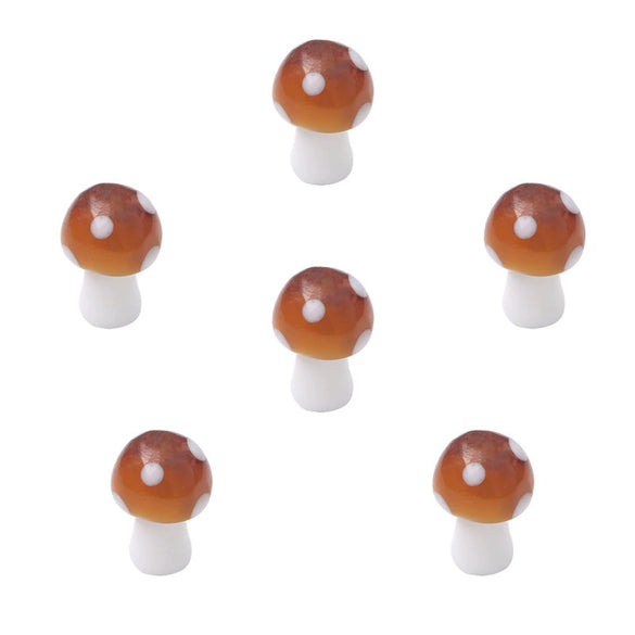 Wholesale Handpainted Glass Glaze Mushroom Beads Jewelry Earrings Necklace Bracelet Materials