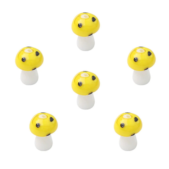 Wholesale Handpainted Glass Glaze Mushroom Beads Jewelry Earrings Necklace Bracelet Materials