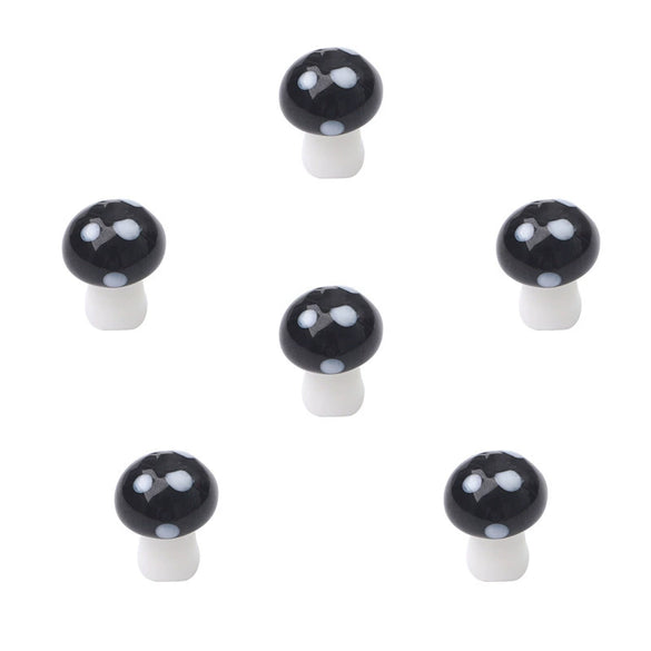 Wholesale Handpainted Glass Glaze Mushroom Beads Jewelry Earrings Necklace Bracelet Materials