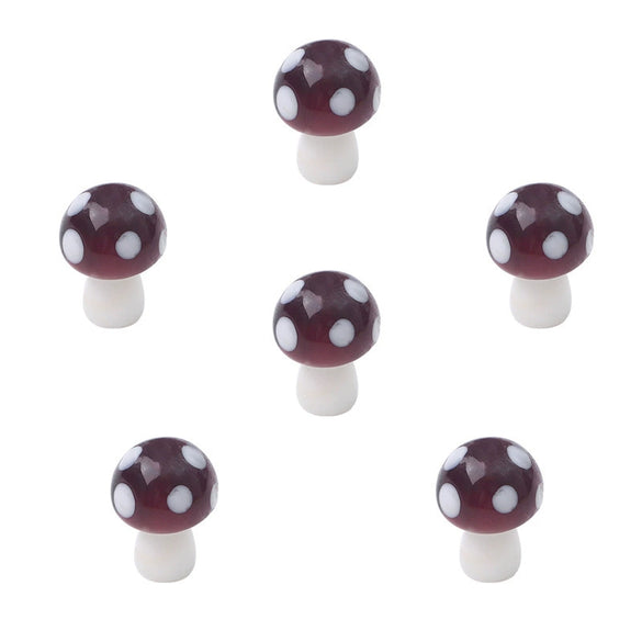 Wholesale Handpainted Glass Glaze Mushroom Beads Jewelry Earrings Necklace Bracelet Materials