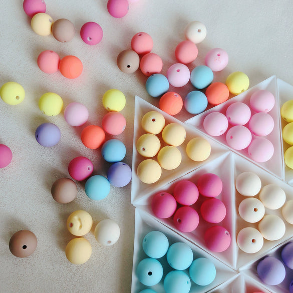 Wholesale Handpainted Rubber Round Beads For Diy Jewelry Accessories Handmade Mobile Phone Chain