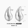 Wholesale Handpolished Geometric Ushaped Titanium Steel Earrings For Women Electroplated