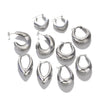 Wholesale Handpolished Geometric Ushaped Titanium Steel Earrings For Women Electroplated