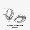Wholesale Handpolished Geometric Ushaped Titanium Steel Earrings For Women Electroplated