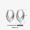 Wholesale Handpolished Geometric Ushaped Titanium Steel Earrings For Women Electroplated