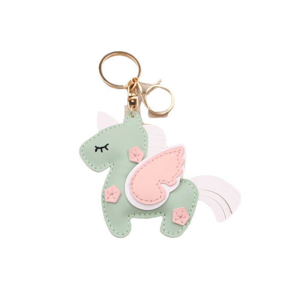 Wholesale Handstitched Artificial Leather Bag Pendant Keychain Clothing Pendant With Doublesided Multilayer Patch And Little Bear Pig Small Animal Pattern And Electroplating Design