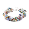 Wholesale Handworn Natural Crystal Agate Amethyst Double Bracelet Handmade Geometric Style