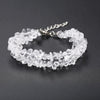 Wholesale Handworn Natural Crystal Agate Amethyst Double Bracelet Handmade Geometric Style