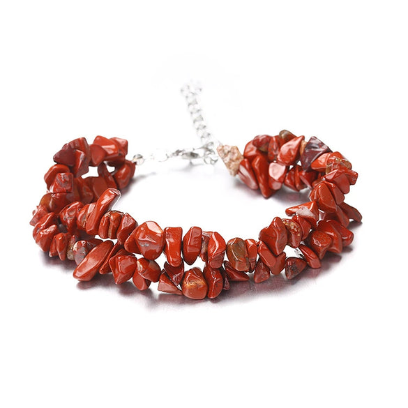 Wholesale Handworn Natural Crystal Agate Amethyst Double Bracelet Handmade Geometric Style