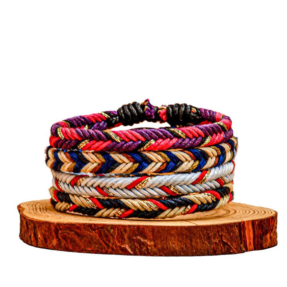Wholesale Handwoven Cord Rope Bracelet Retro Natural Style Unisex
