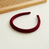 Wholesale Headband Mixed Material Solid Color Handmade Retro Simple For Women