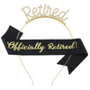 Wholesale Headband Shoulder Strap Set Metal Glitter Electroplated Hair Accessories And Ceremonial Belt For Retirement Party
