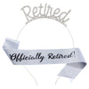 Wholesale Headband Shoulder Strap Set Metal Glitter Electroplated Hair Accessories And Ceremonial Belt For Retirement Party