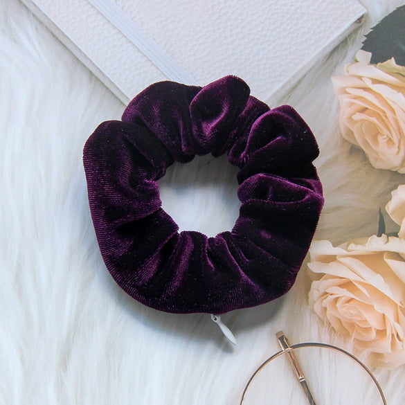Wholesale Headband Velvet Solid Color Simple Retro Handmade Round Shape