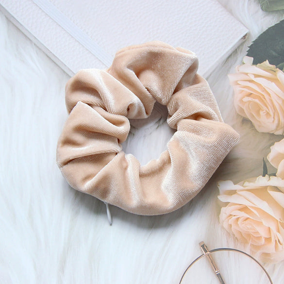 Wholesale Headband Velvet Solid Color Simple Retro Handmade Round Shape