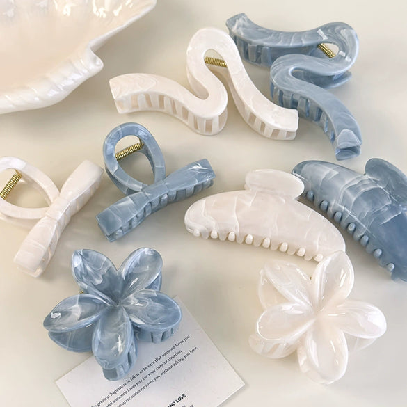 Wholesale Headwear Plastic And Resin Geometric Bow Clip With Baking Paint For Women