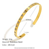 Wholesale Heart Cutout Stainless Steel Electroplated 18K Gold Simple Zircon Line Bracelet Fashion Geometric Hand Ornament