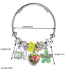 Wholesale Heart Flower Pendant Bracelet Stainless Steel Alloy Set With Diamonds Women's Fashion Plants Flowers Style