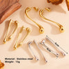 Wholesale Heart Pattern Stainless Steel And Titanium Steel Long Drop Earrings 18K Gold Plated For Women