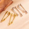 Wholesale Heart Pattern Stainless Steel And Titanium Steel Long Drop Earrings 18K Gold Plated For Women