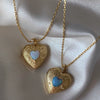 Wholesale Heart Photo Box Pendant Necklace With Opening And Closing Peach Heart Pendant Clavicle Chain Copper Plated Titanium Steel Material Electroplating Treatment