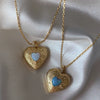 Wholesale Heart Photo Box Pendant Necklace With Opening And Closing Peach Heart Pendant Clavicle Chain Copper Plated Titanium Steel Material Electroplating Treatment