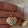 Wholesale Heart Photo Box Pendant Necklace With Opening And Closing Peach Heart Pendant Clavicle Chain Copper Plated Titanium Steel Material Electroplating Treatment