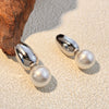 Wholesale Heart Shape Geometric Stainless Steel Electroplated Pearl Earrings For Women