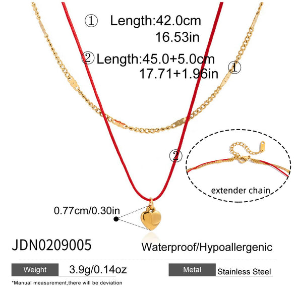 Wholesale Heart Shape Stainless Steel Gold Plated Simple Pendant Necklace For Women