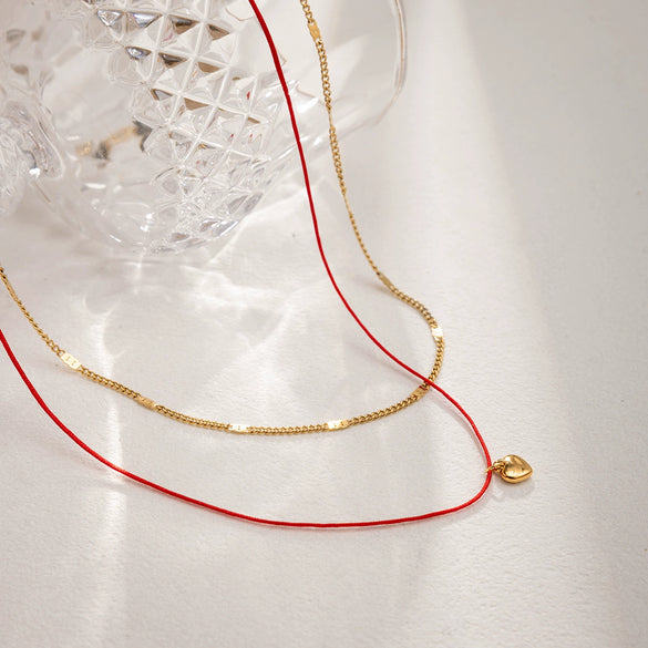 Wholesale Heart Shape Stainless Steel Gold Plated Simple Pendant Necklace For Women
