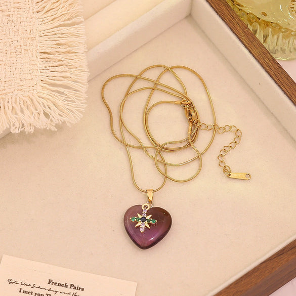 Wholesale Heart Shape Stainless Steel Pendant Necklace Accessories