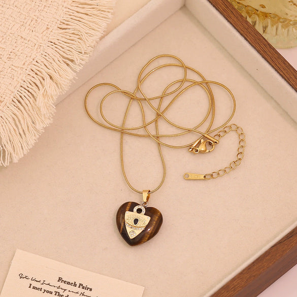 Wholesale Heart Shape Stainless Steel Pendant Necklace Accessories