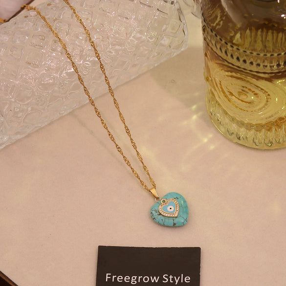 Wholesale Heart Shape Stainless Steel Pendant Necklace Accessories