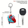 Wholesale Heart Shaped Acrylic Keychain With Nurse Theme Printing For Bag Charm Gift