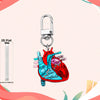 Wholesale Heart Shaped Acrylic Keychain With Nurse Theme Printing For Bag Charm Gift