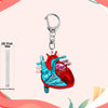 Wholesale Heart Shaped Acrylic Keychain With Nurse Theme Printing For Bag Charm Gift