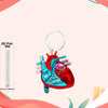 Wholesale Heart Shaped Acrylic Keychain With Nurse Theme Printing For Bag Charm Gift