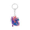 Wholesale Heart Shaped Acrylic Keychain With Nurse Theme Printing For Bag Charm