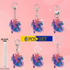 Wholesale Heart Shaped Acrylic Keychain With Nurse Theme Printing For Bag Charm