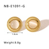 Wholesale Heart Shaped And Geometric C Shaped Fashionable Earrings For Women Stainless Steel With 18K Vacuum Plated In Furnace