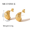 Wholesale Heart Shaped And Geometric C Shaped Fashionable Earrings For Women Stainless Steel With 18K Vacuum Plated In Furnace
